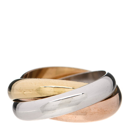 Cartier 18K Pink Yellow White Gold Classic Trinity Ring 50 5.25 1 of 5