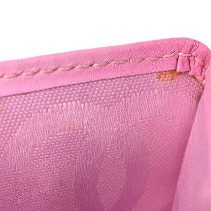 Chanel Calfskin Quilted Cambon Card Holder Pink Black 9 of 16