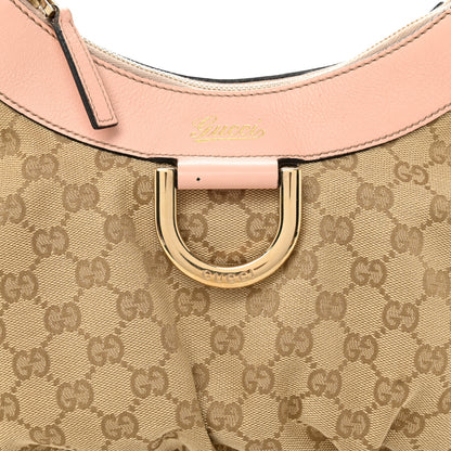 Gucci Monogram Medium D Gold Ring Hobo Pink 8 of 11