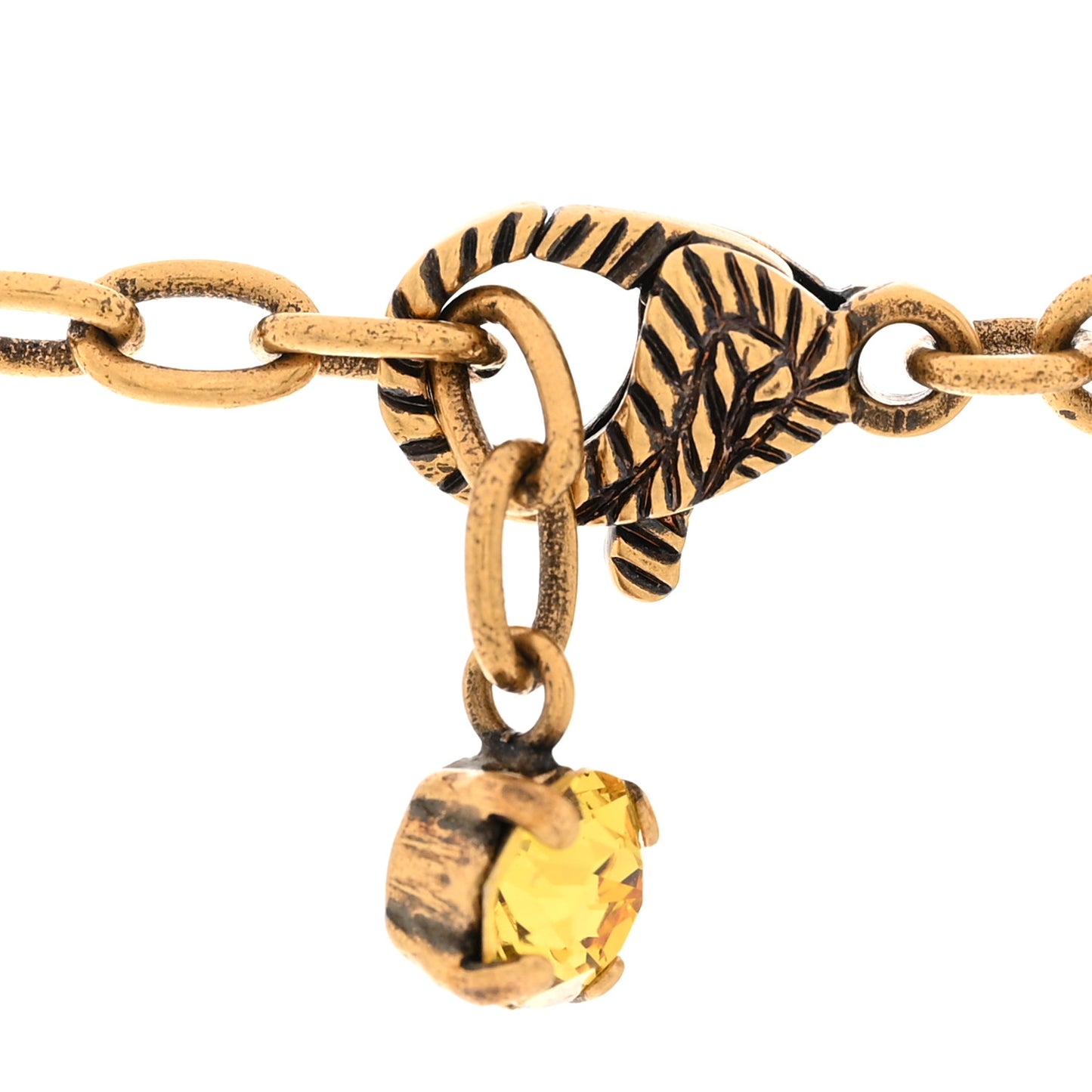 Metal Crystal GG Marmont Necklace Gold Yellow