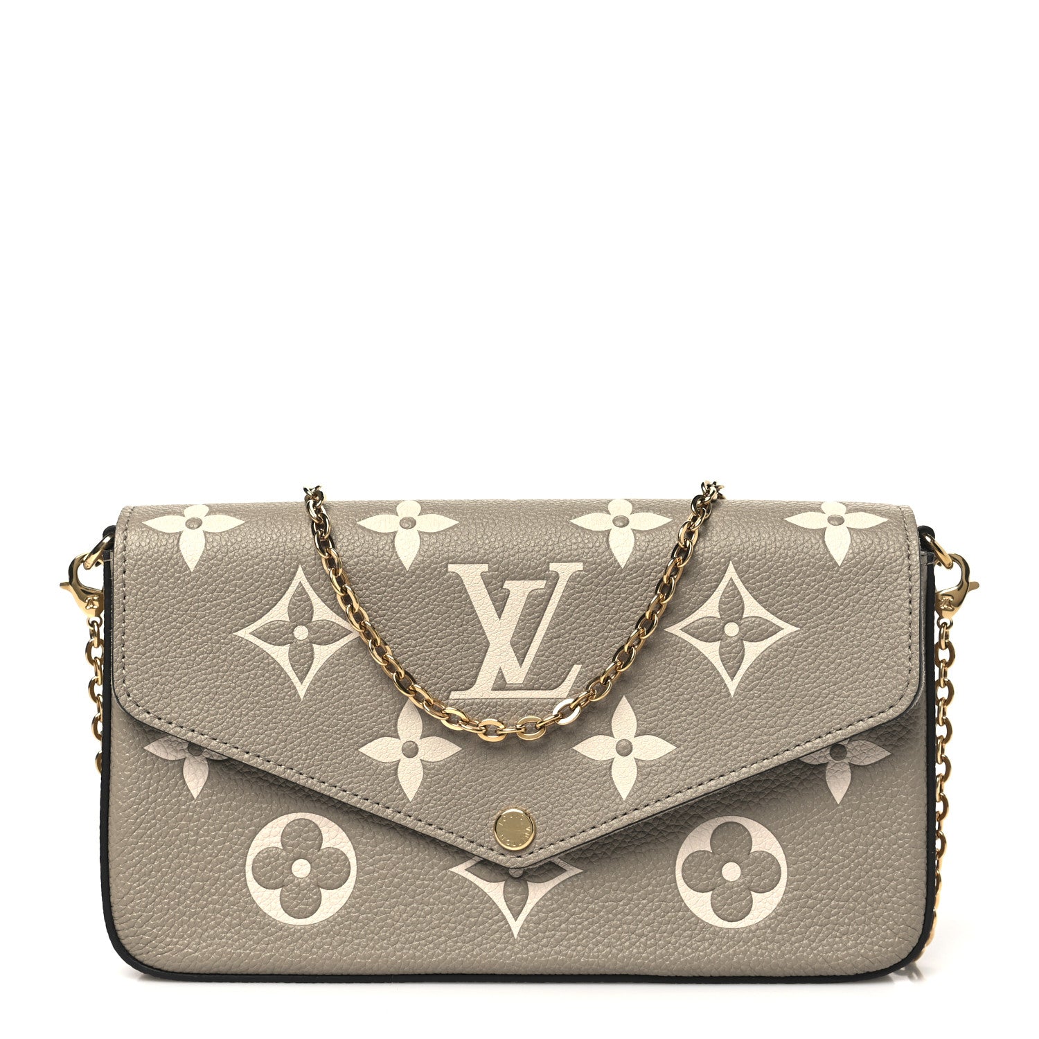 Louis Vuitton Empreinte Monogram Giant Felicie Pochette Tourterelle Creme 1 of 11