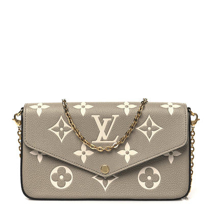 Louis Vuitton Empreinte Monogram Giant Felicie Pochette Tourterelle Creme 1 of 11