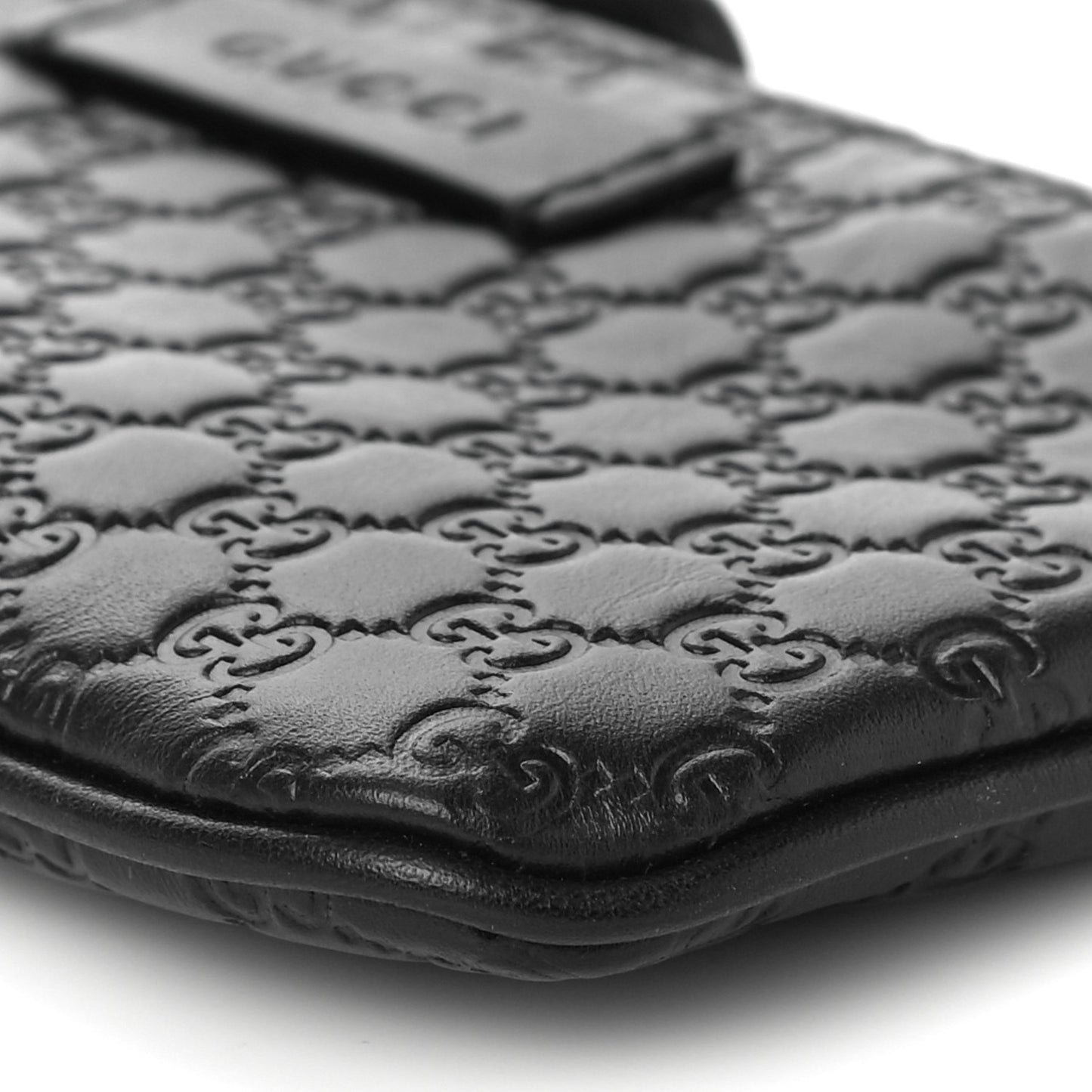 Microguccissima Key Ring Coin Case Black