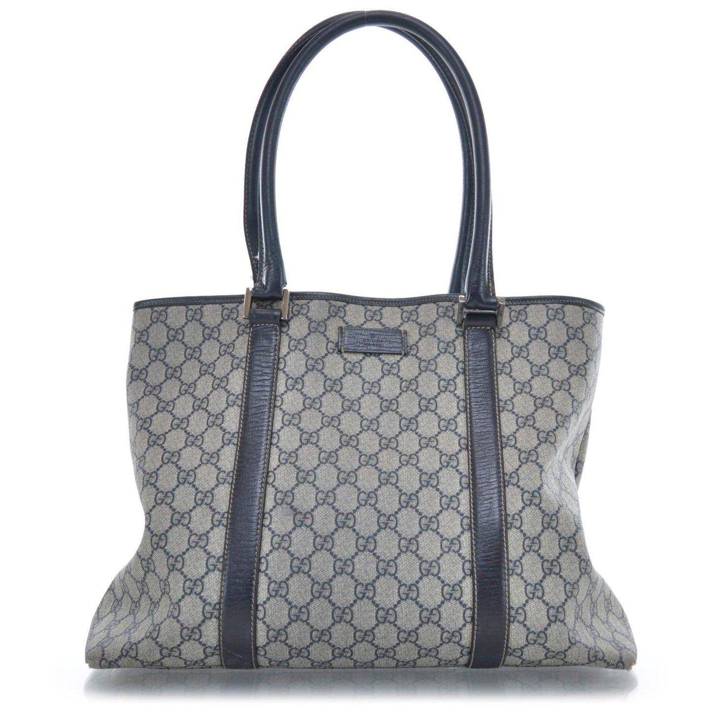 Coated Canvas Monogram Tote Navy