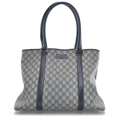 Gucci Coated Canvas Monogram Tote Navy 1 of 12