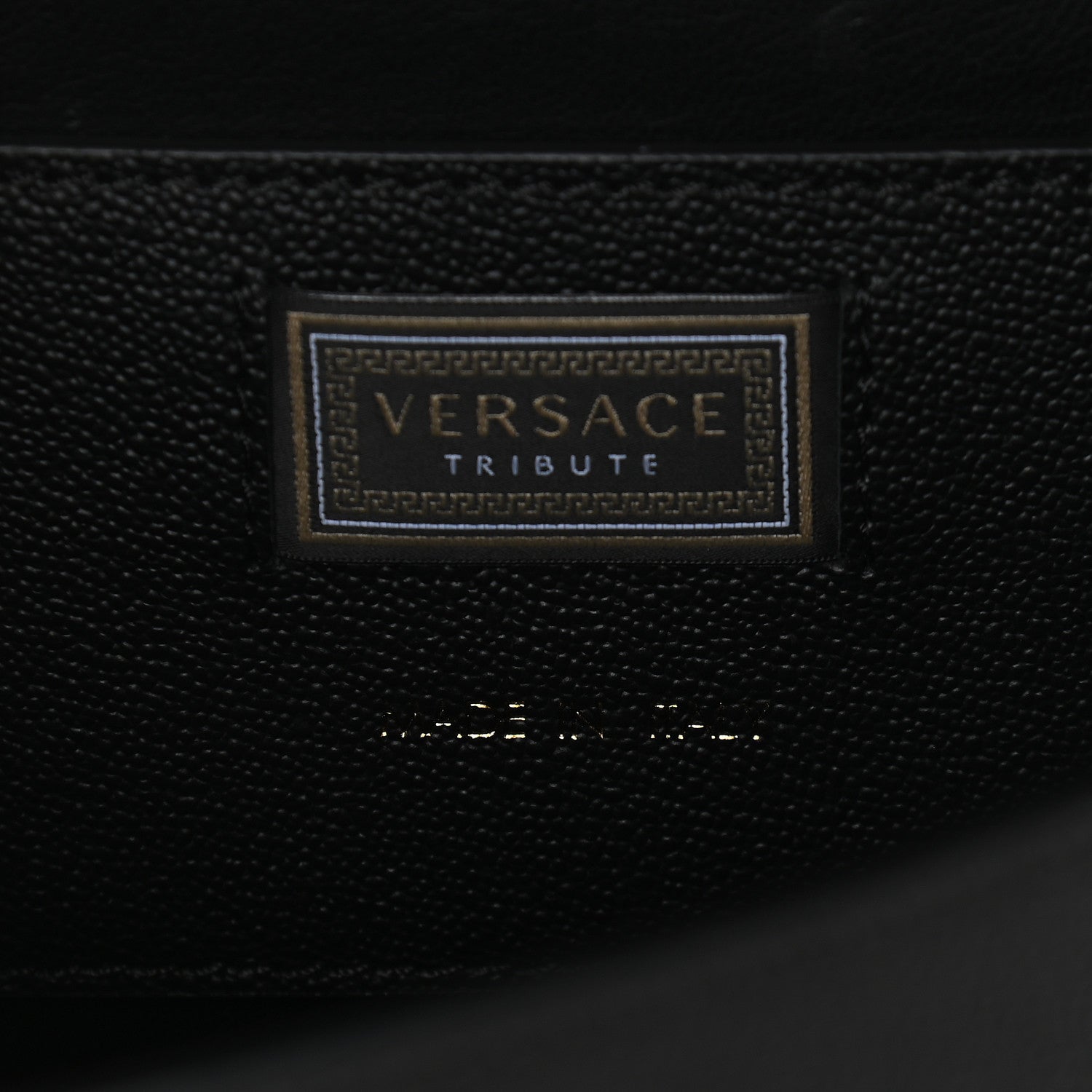 Versace Calfskin Leopard Baroque Print Medium Icon Chain Bag Black Multicolor 6 of 8