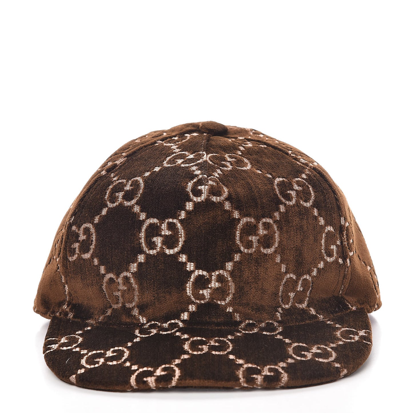 Velvet GG Monogram Baseball Cap S Brown