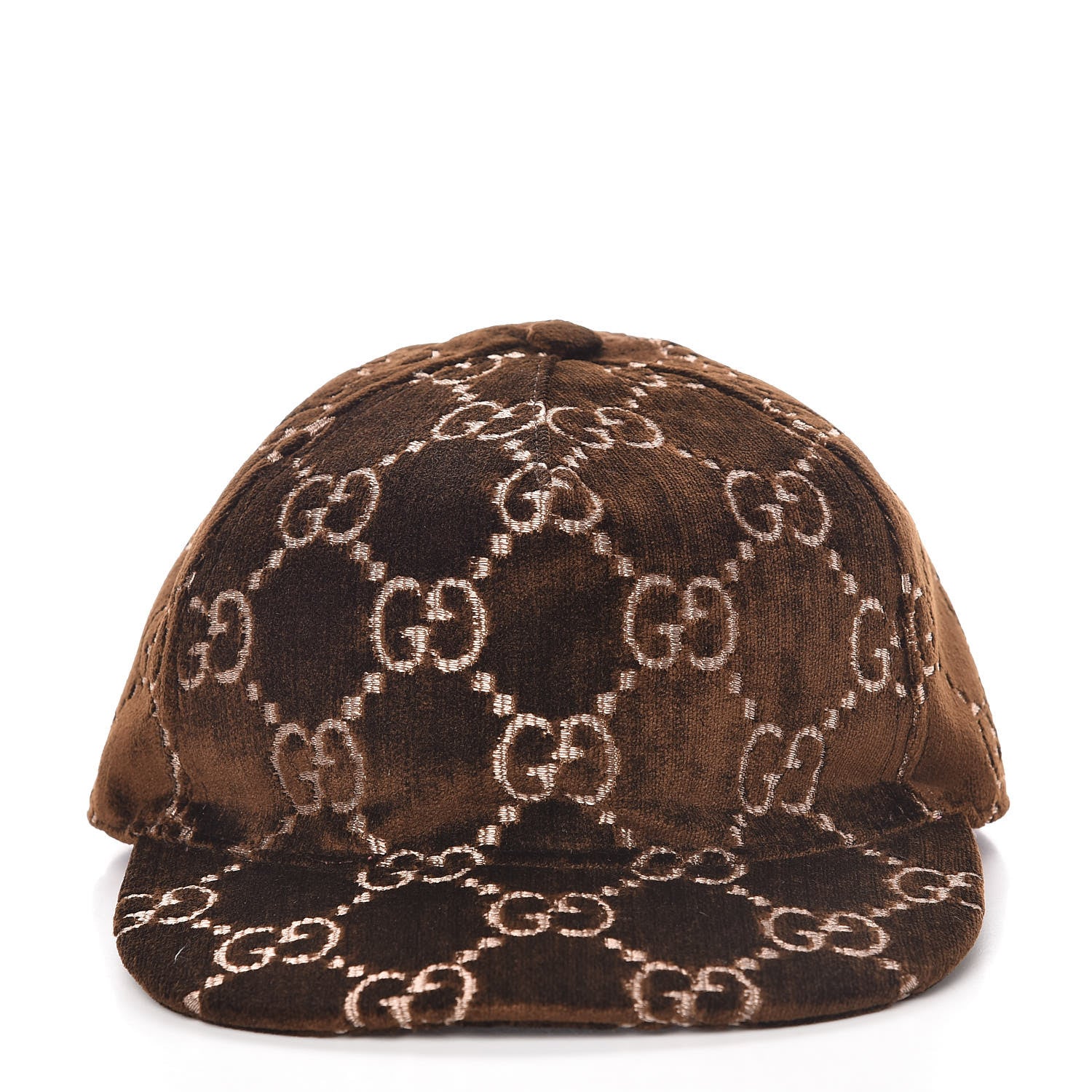 Gucci Velvet GG Monogram Baseball Cap S Brown 3 of 9