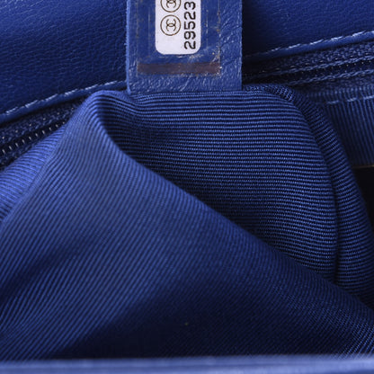 Chanel Goatskin Quilted Medium 19 Flap Dark Blue 6 of 9