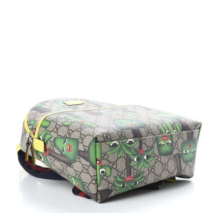 Gucci GG Supreme Monogram Smiling Plants Childrens Backpack 3 of 9