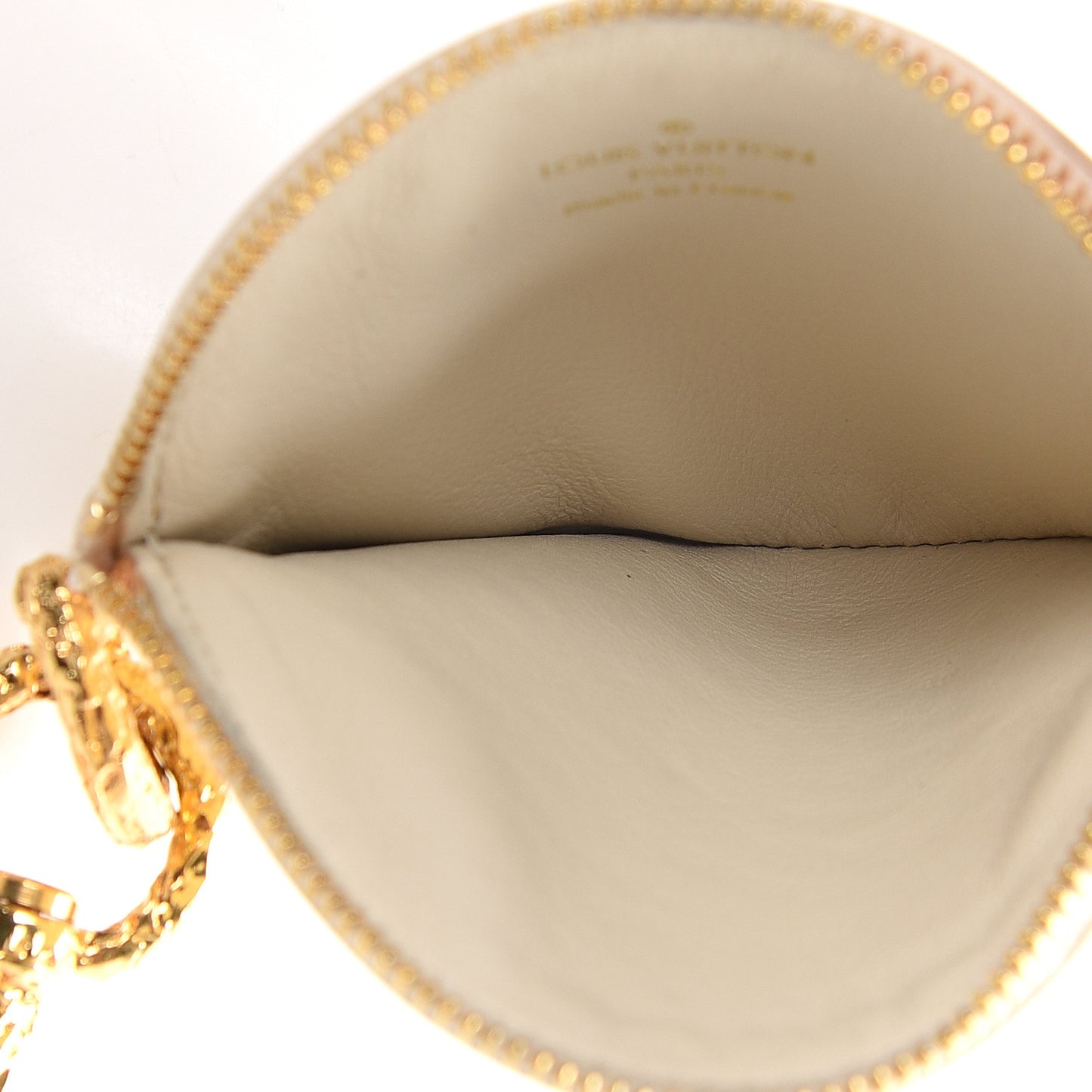Vernis Trunks and Bags Porte-Monnaie Round Coin Purse Beige