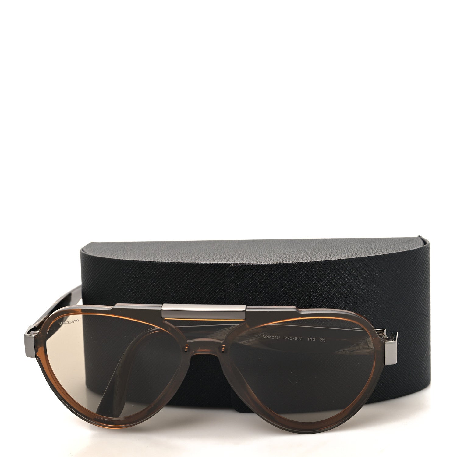 Prada Acetate Aviator Sunglasses SPR01U Brown 7 of 7