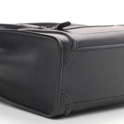 Celine Smooth Calfskin Nano Luggage Black 6 of 10