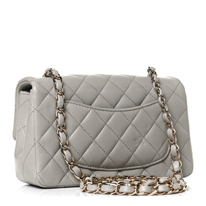 Chanel Lambskin Quilted Mini Rectangular Flap Grey 2 of 11