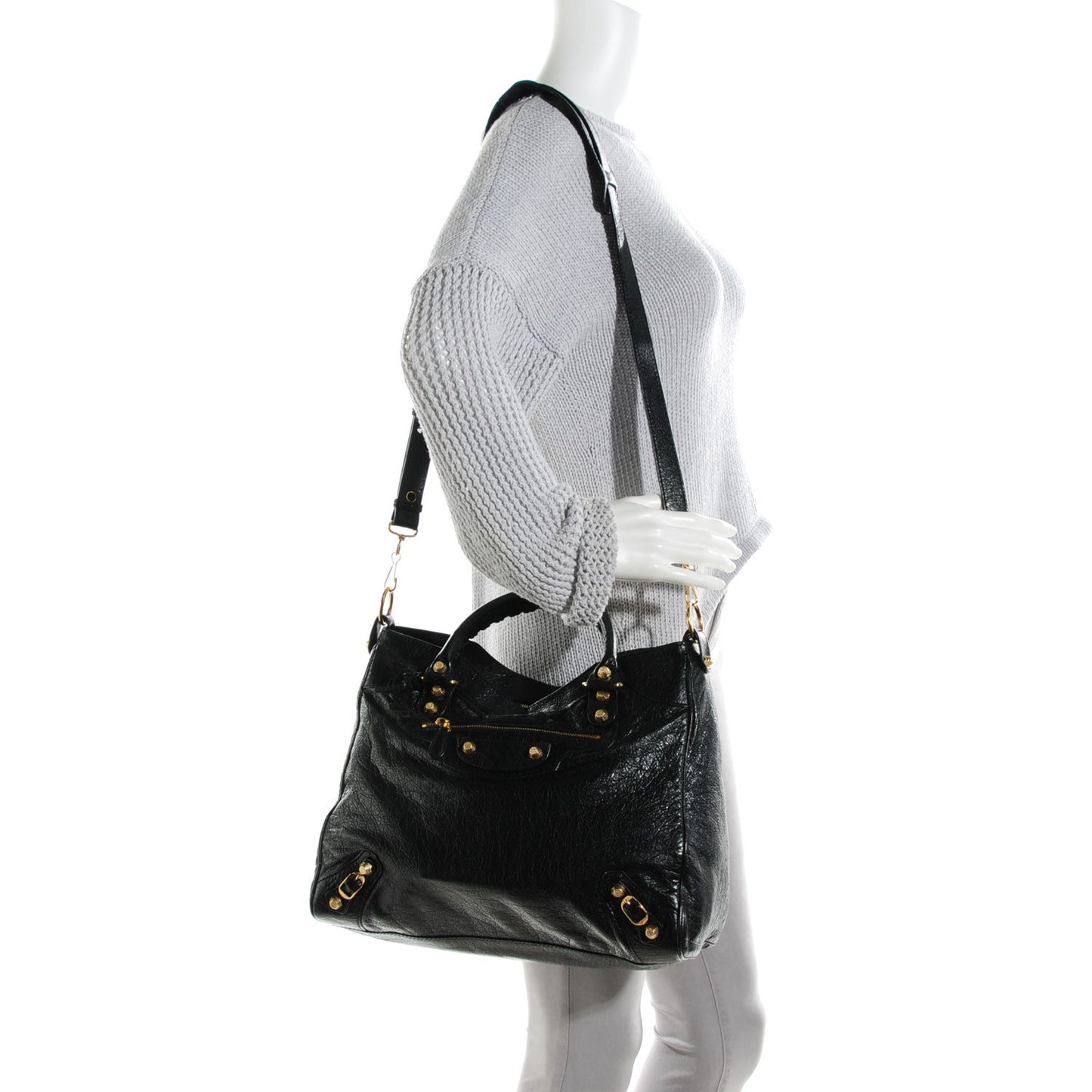 Agneau Giant 12 Gold Hardware Velo Black