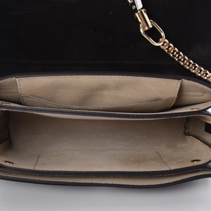 Chloe Velvet Calfskin Star Small Faye Shoulder Bag Black 5 of 6