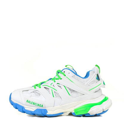 Balenciaga Mesh Rubber Womens Track Sneakers 39 White Green Blue 1 of 7