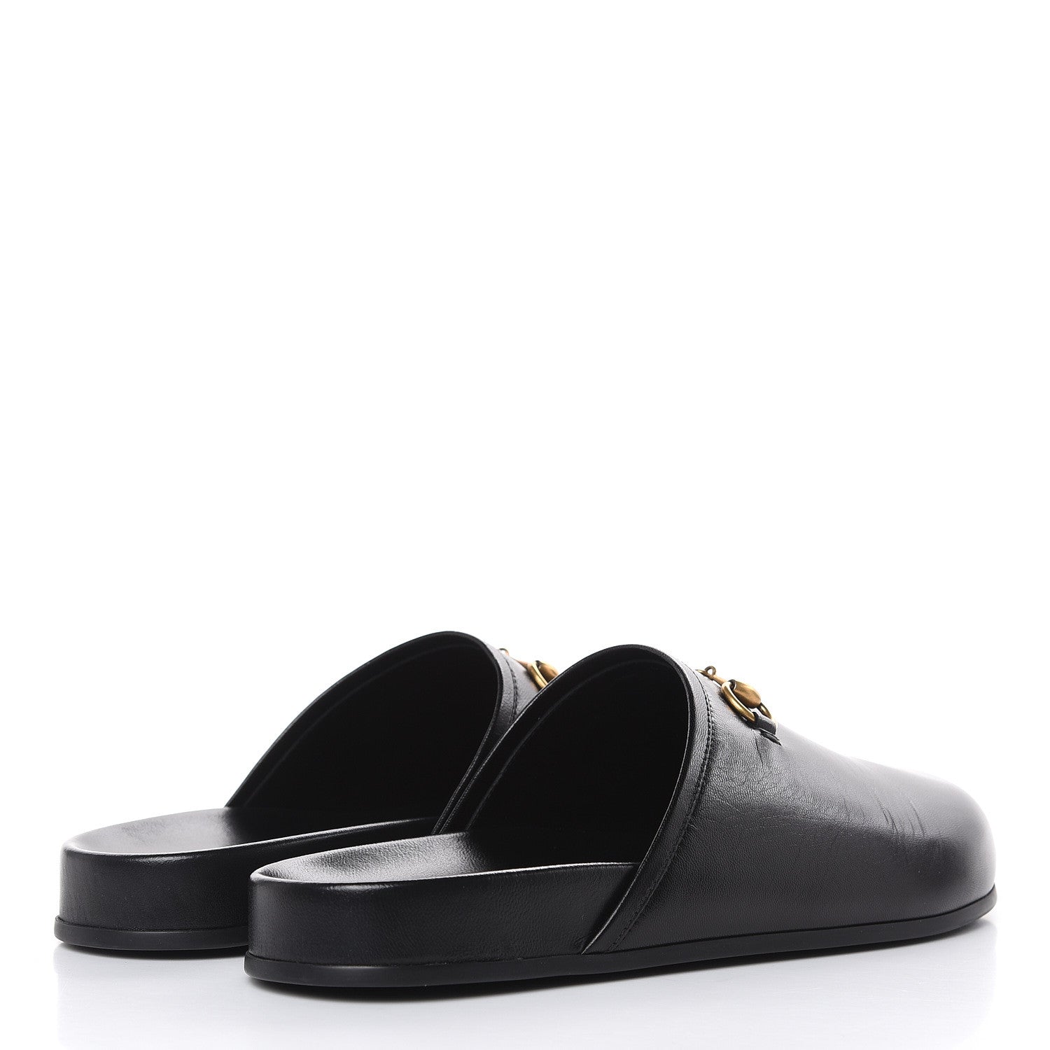 Gucci Malaga Kid Womens Horsebit River Slippers 39 Black 4 of 8