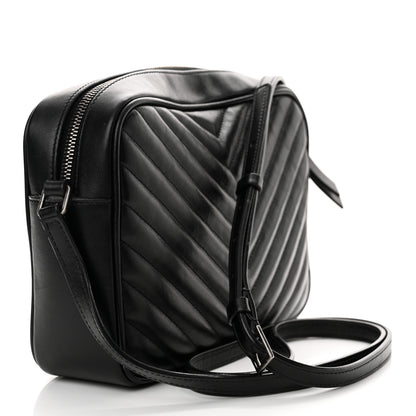 Saint Laurent Calfskin Matelasse Monogram Lou Camera Bag Black 3 of 16