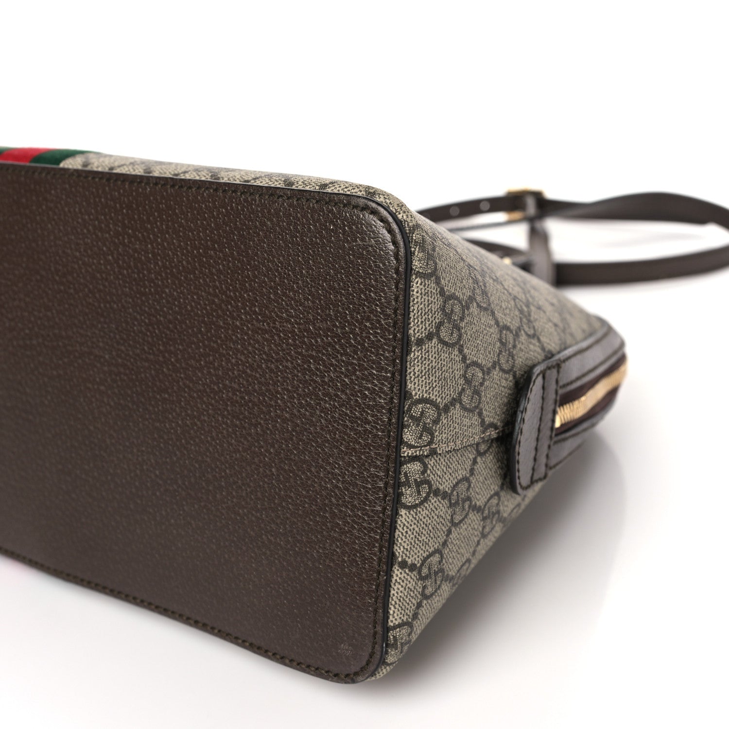 Gucci GG Supreme Monogram Web Medium Ophidia Top Handle Dome Bag Brown 9 of 9
