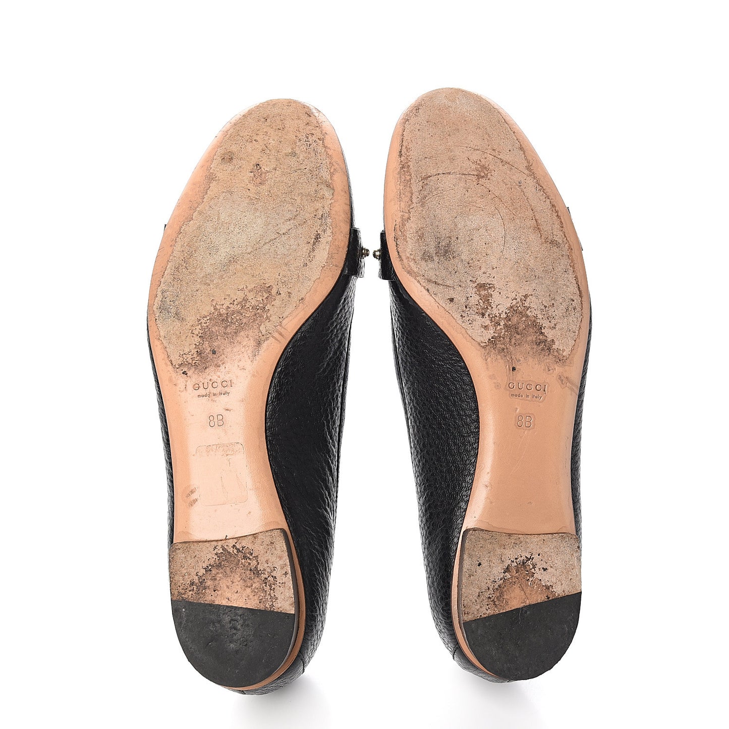 Calfskin Bamboo Flats 8 Black