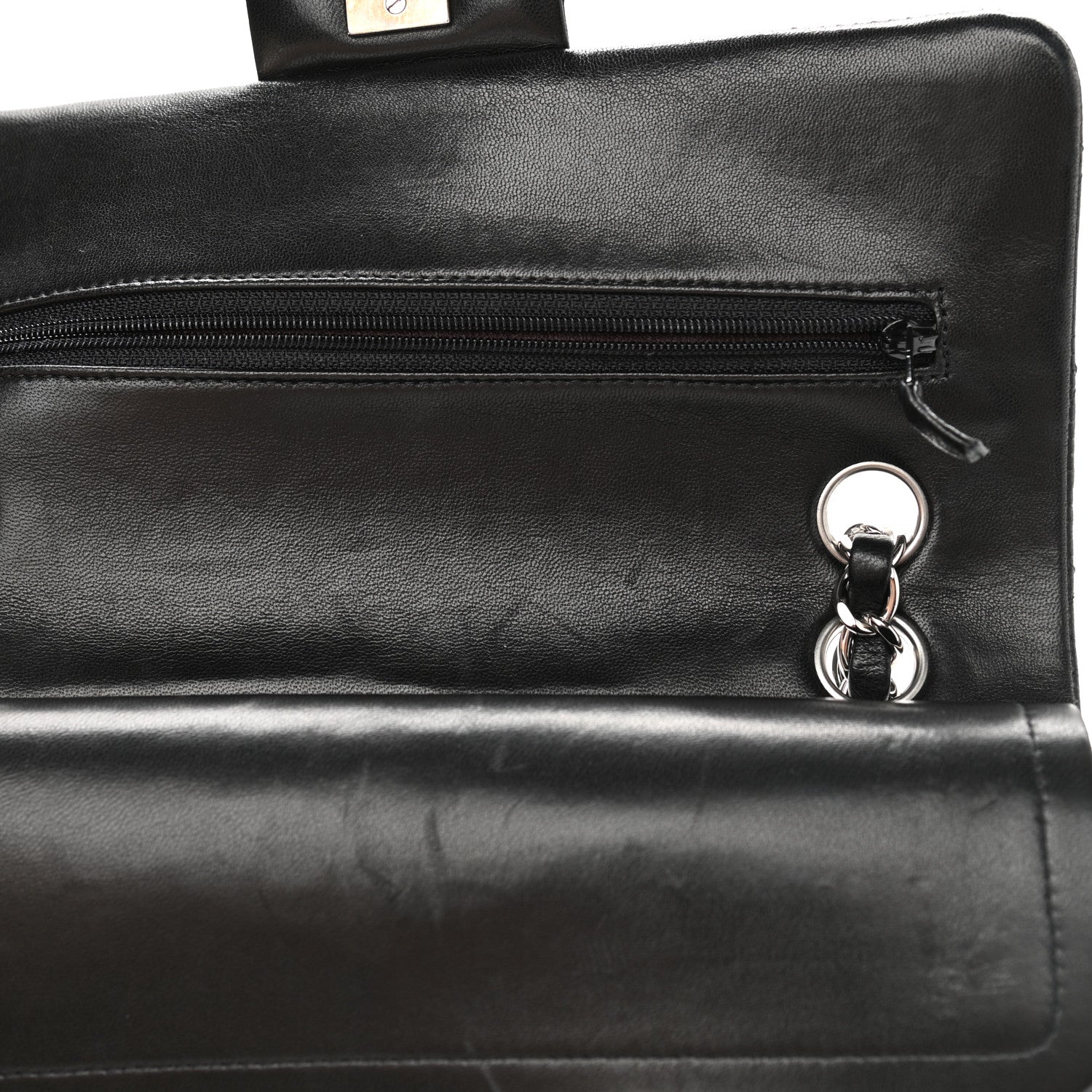 Chanel Lambskin Quilted Small Double Flap Black 12 of 13