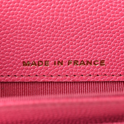 Chanel Caviar Quilted Flap Card Holder Wallet Pink 7 of 8