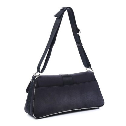 Christian Dior Silk Jersey Crystal Hardcore Clutch Black 3 of 12