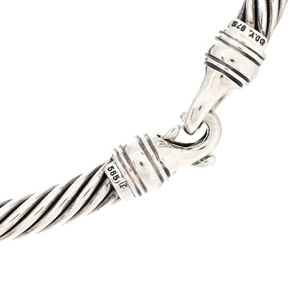 David Yurman Sterling Silver 14K Yellow Gold Cable Metro Collar Necklace 4 of 4