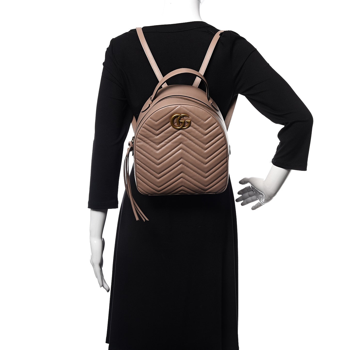 Calfskin Matelasse GG Marmont Backpack Porcelain Rose