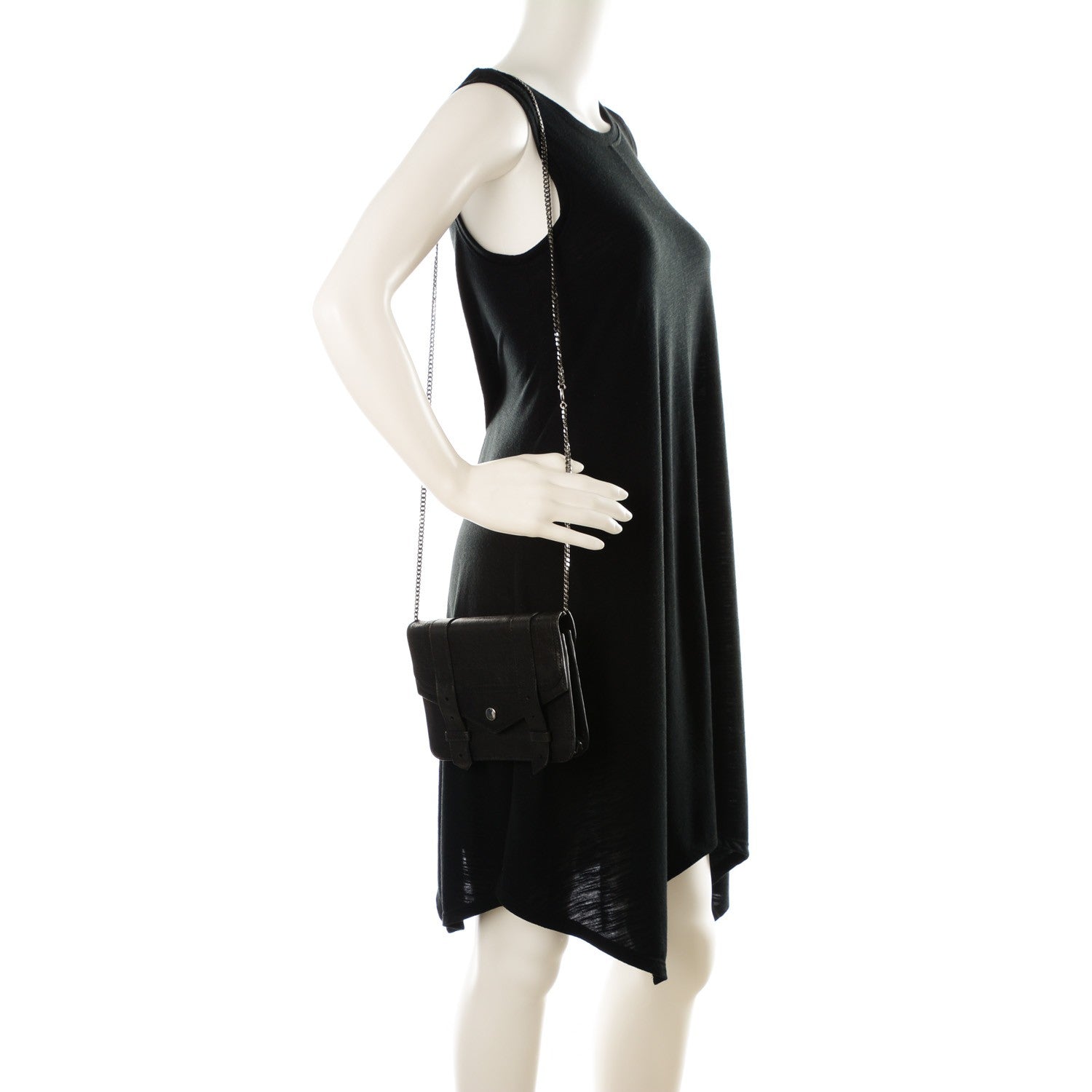 Proenza Schouler Lambskin Large PS1 Chain Wallet Black 2 of 6