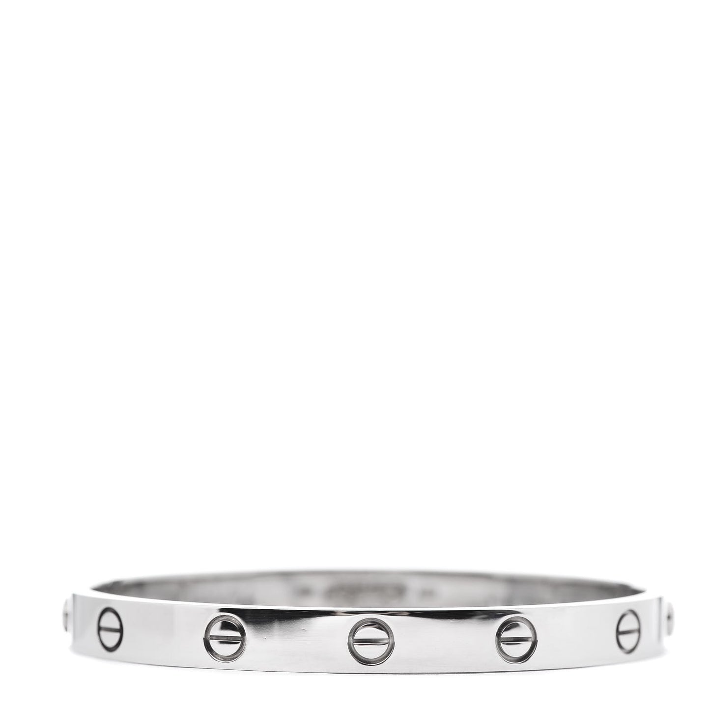 18K White Gold LOVE Bracelet 17