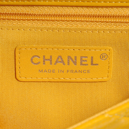 Chanel Quilted Lambskin Small Hula Hoop Flap Yellow 7 of 9