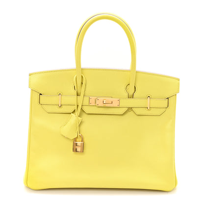 Hermes Epsom BIRKIN 30 Lime 1 of 11