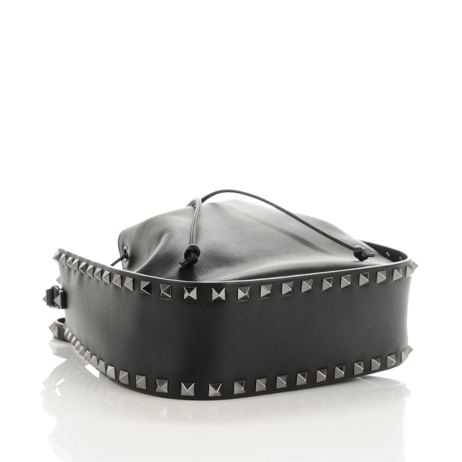 Valentino Garavani Vitello Rockstud Bucket Bag Black 4 of 7