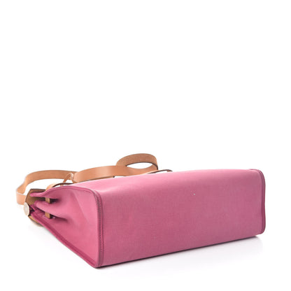 Hermes Vache Hunter Toile Herbag Zip 31 PM Rose Lipstick 4 of 12