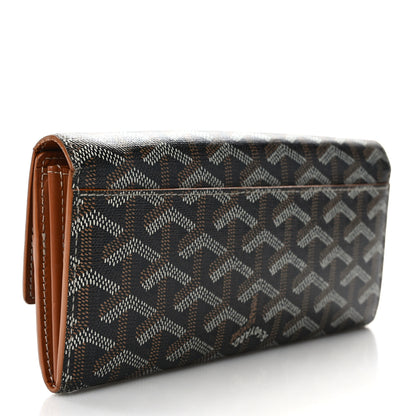 Goyard Goyardine Varenne Long Wallet Black Gold 3 of 10