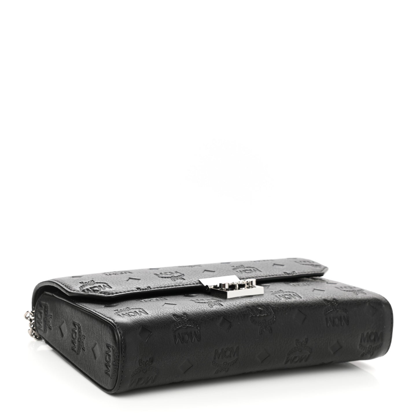 Calfskin Ottomar Wallet On Chain Black