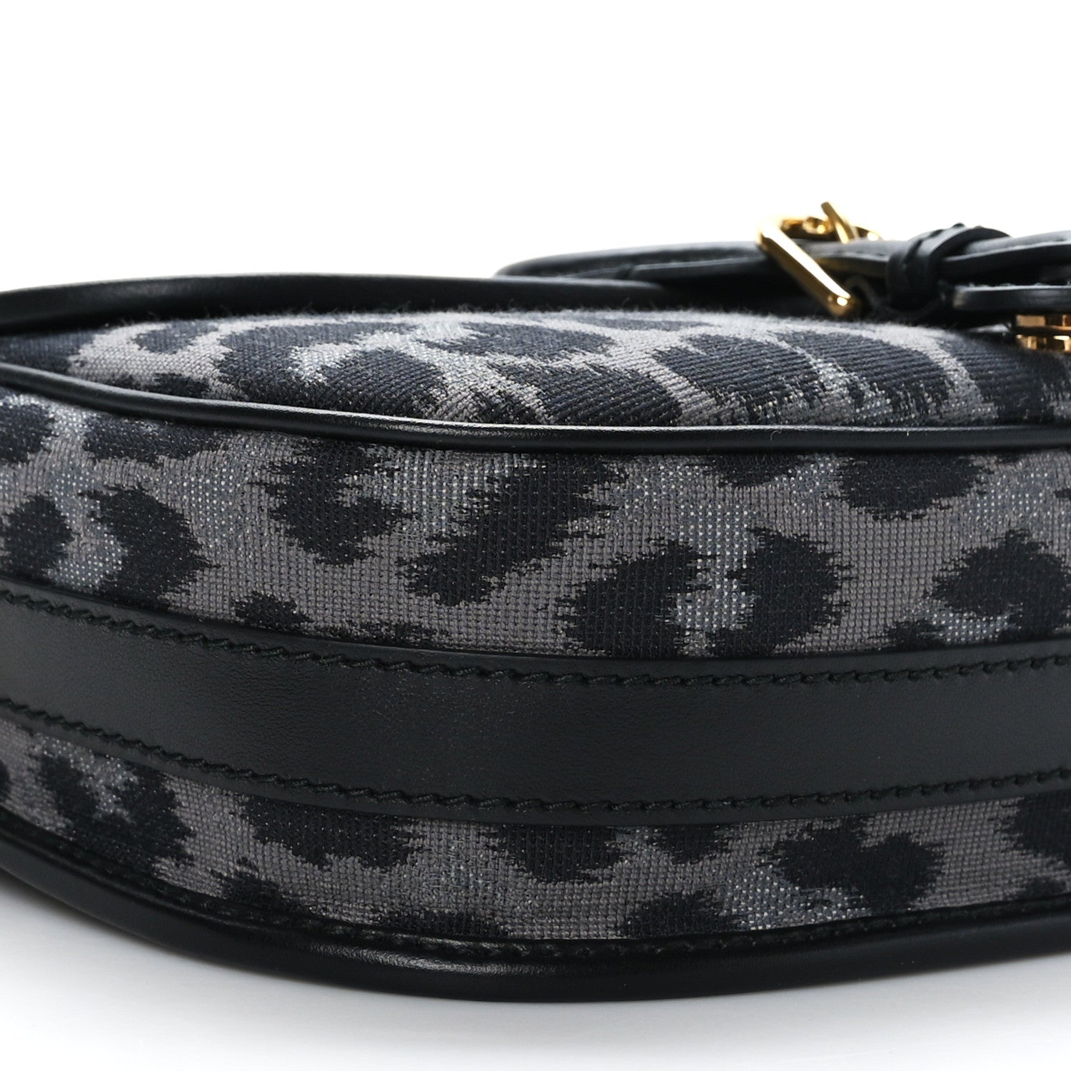 Christian Dior Canvas Mizza Embroidered Medium Bobby Flap Grey Black 7 of 8
