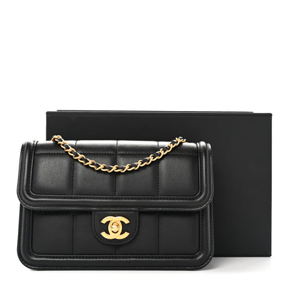 Chanel Lambskin Calfskin Mini Chocolate Bar Flap Bag Black 11 of 11