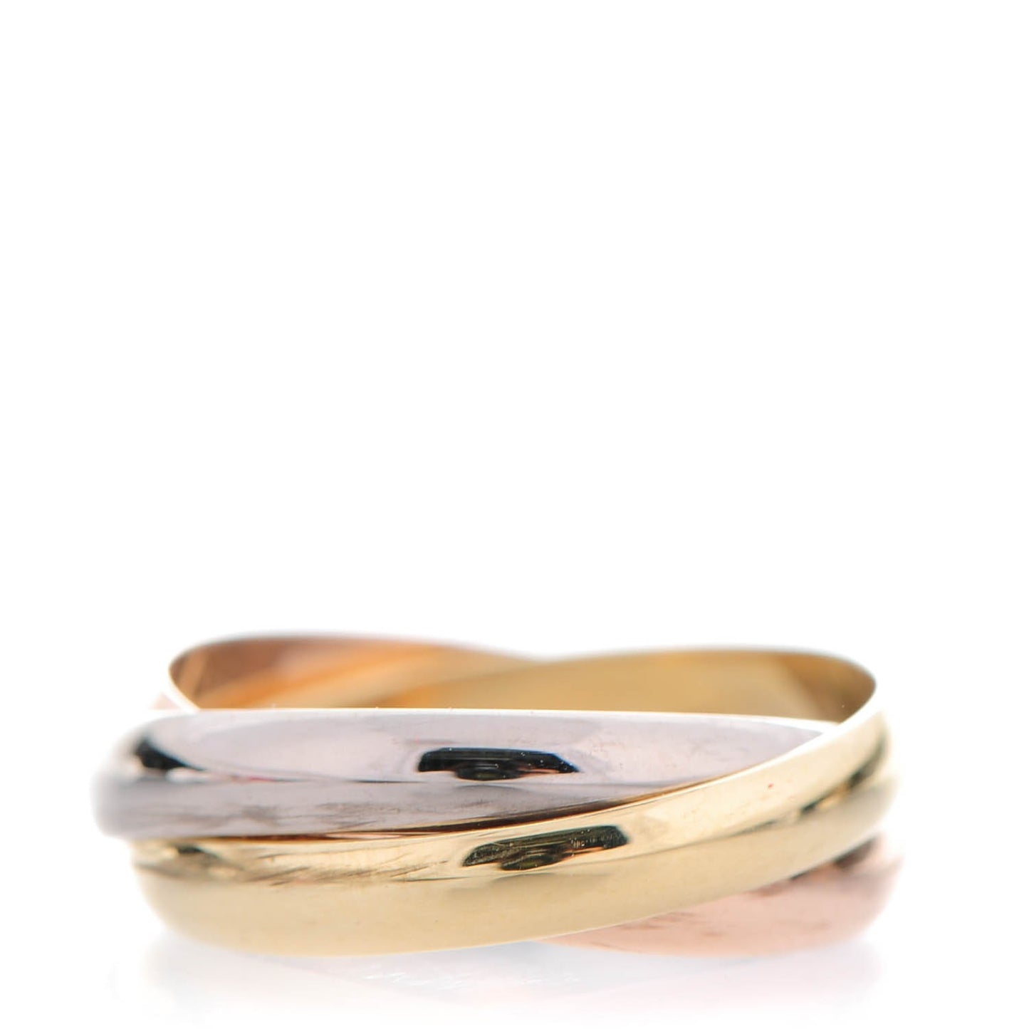 18K Pink Yellow White Gold Small Trinity Ring 48 4.5