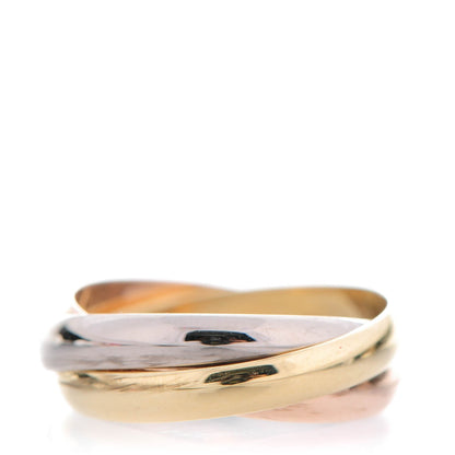 Cartier 18K Pink Yellow White Gold Small Trinity Ring 48 4.5 1 of 6