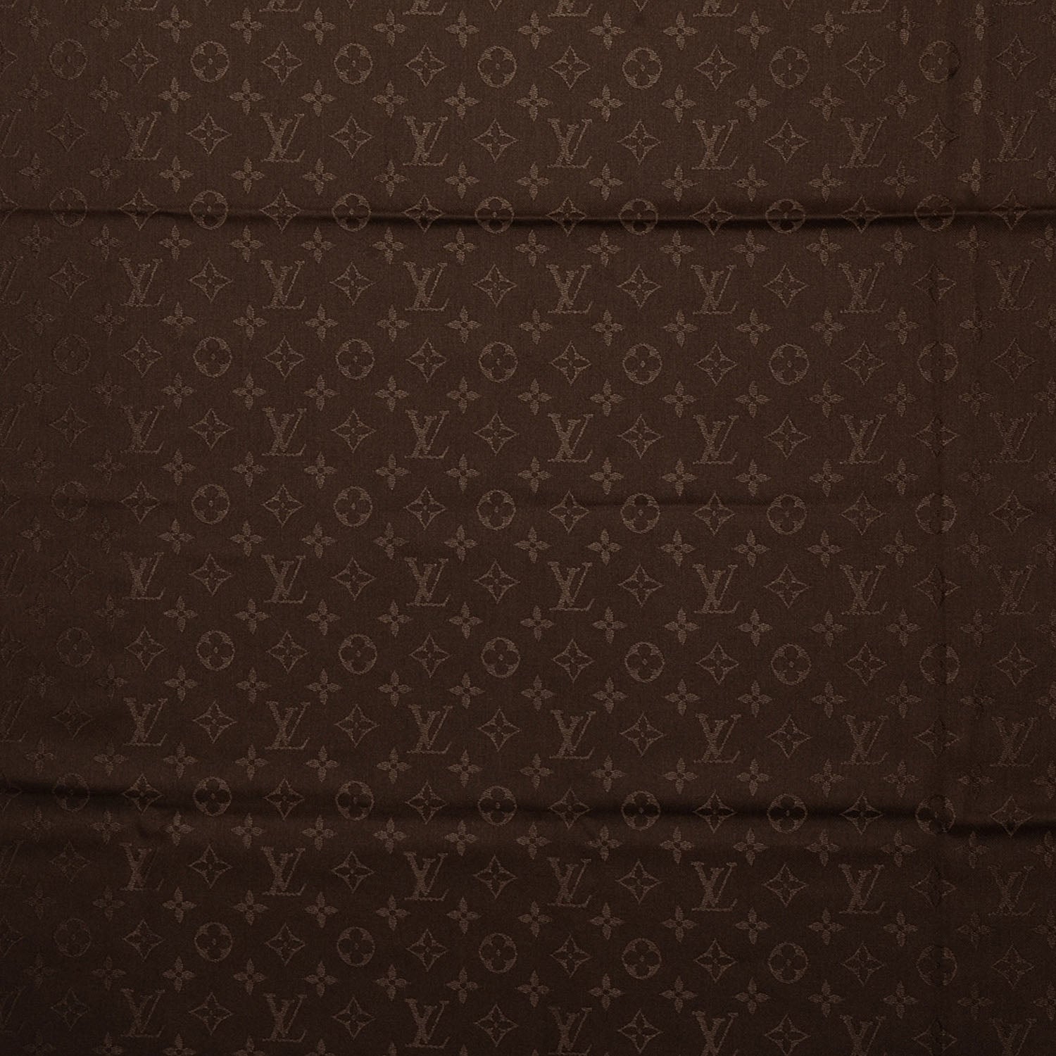 Louis Vuitton Wool Silk Monogram Shawl Chocolate 1 of 6
