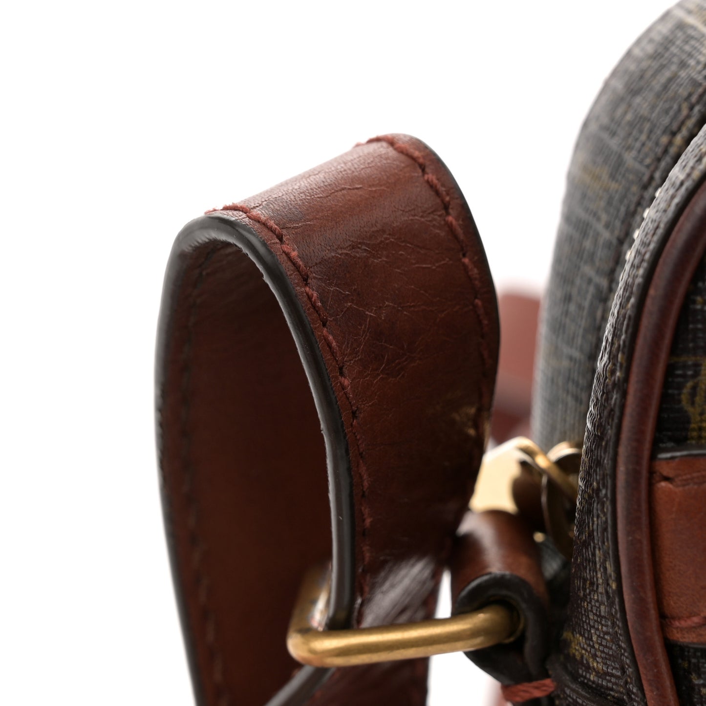 Canvas Smooth Calfskin Le Monogramme Camera Bag Chestnut