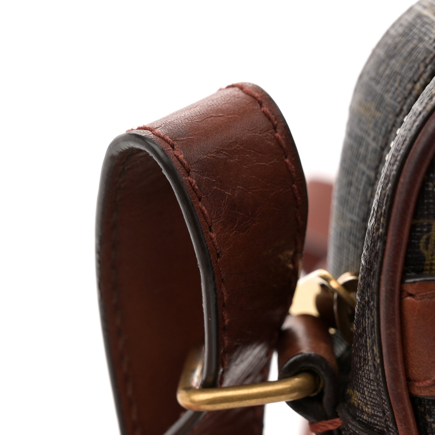 Saint Laurent Canvas Smooth Calfskin Le Monogramme Camera Bag Chestnut 14 of 15