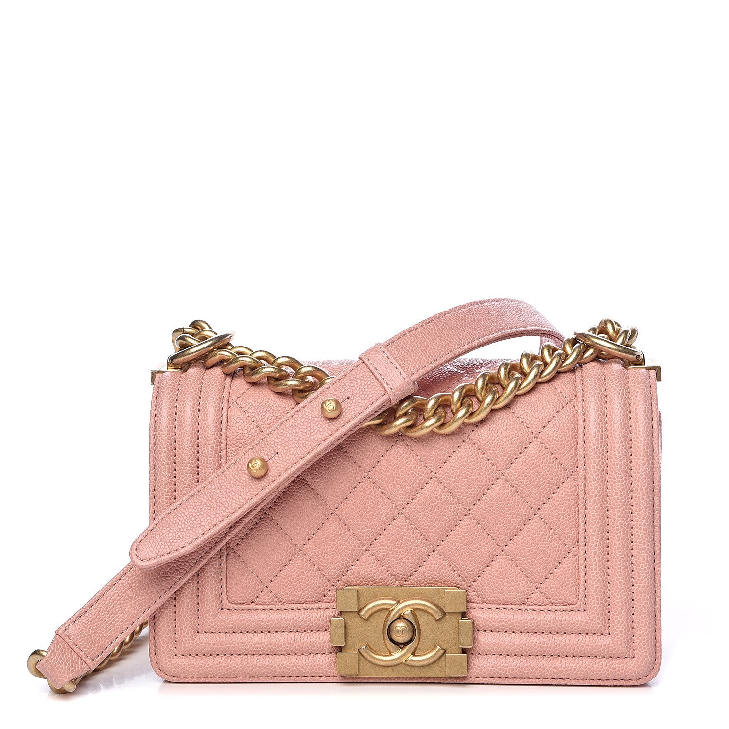 Chanel Caviar Quilted Small Boy Flap Light Pink 1 of 11