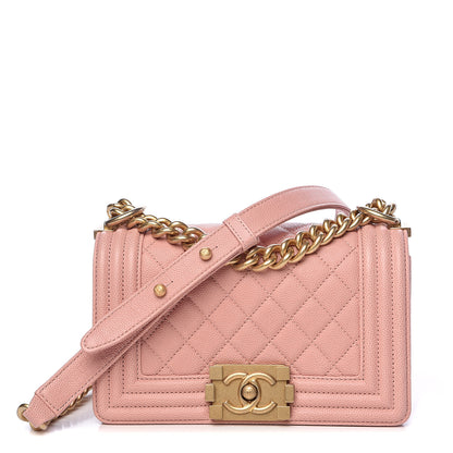 Chanel Caviar Quilted Small Boy Flap Light Pink 1 of 11