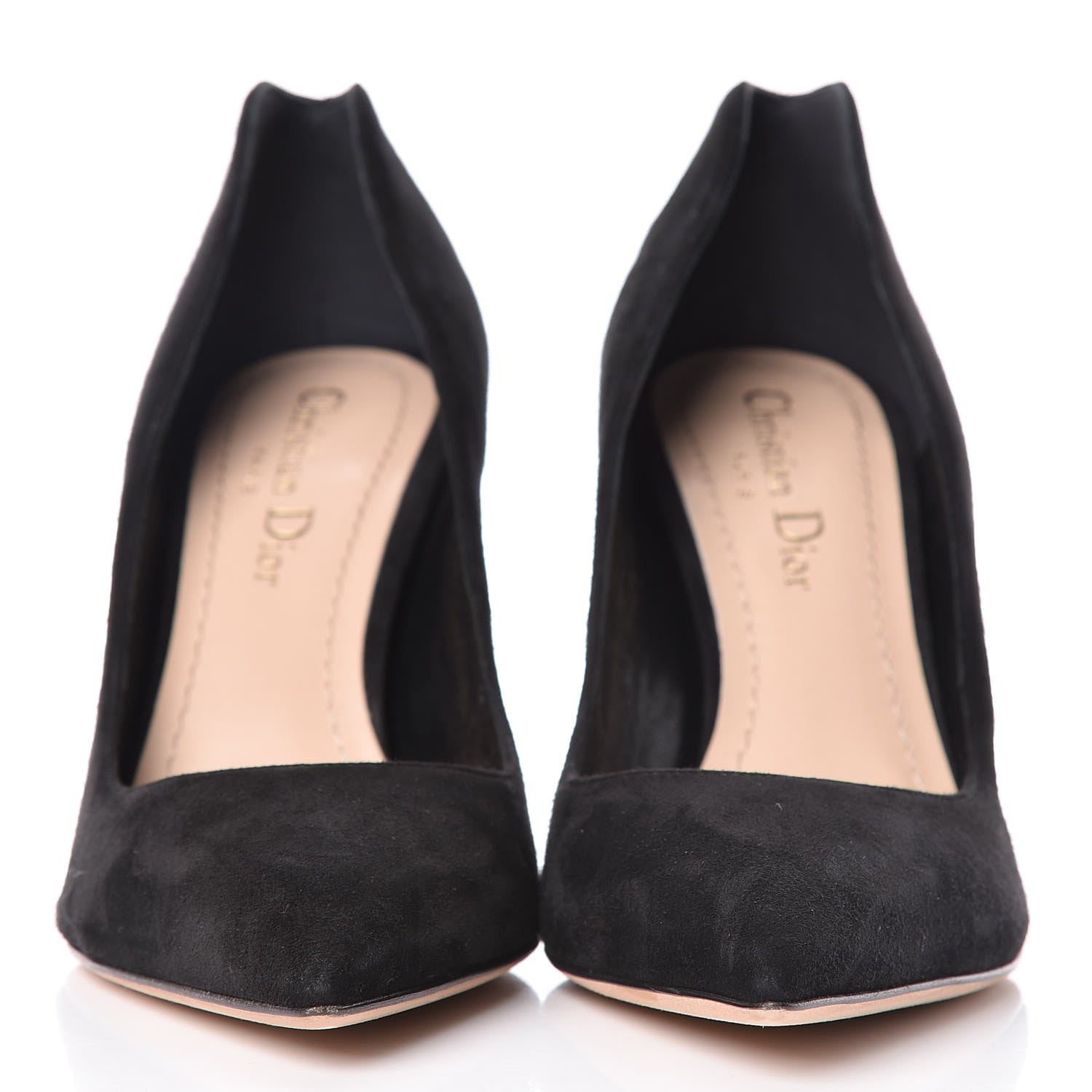 Christian Dior Suede Studded Dioramour Pumps 36.5 Black Gold 2 of 10