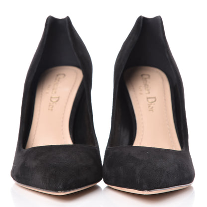 Christian Dior Suede Studded Dioramour Pumps 36.5 Black Gold 2 of 10