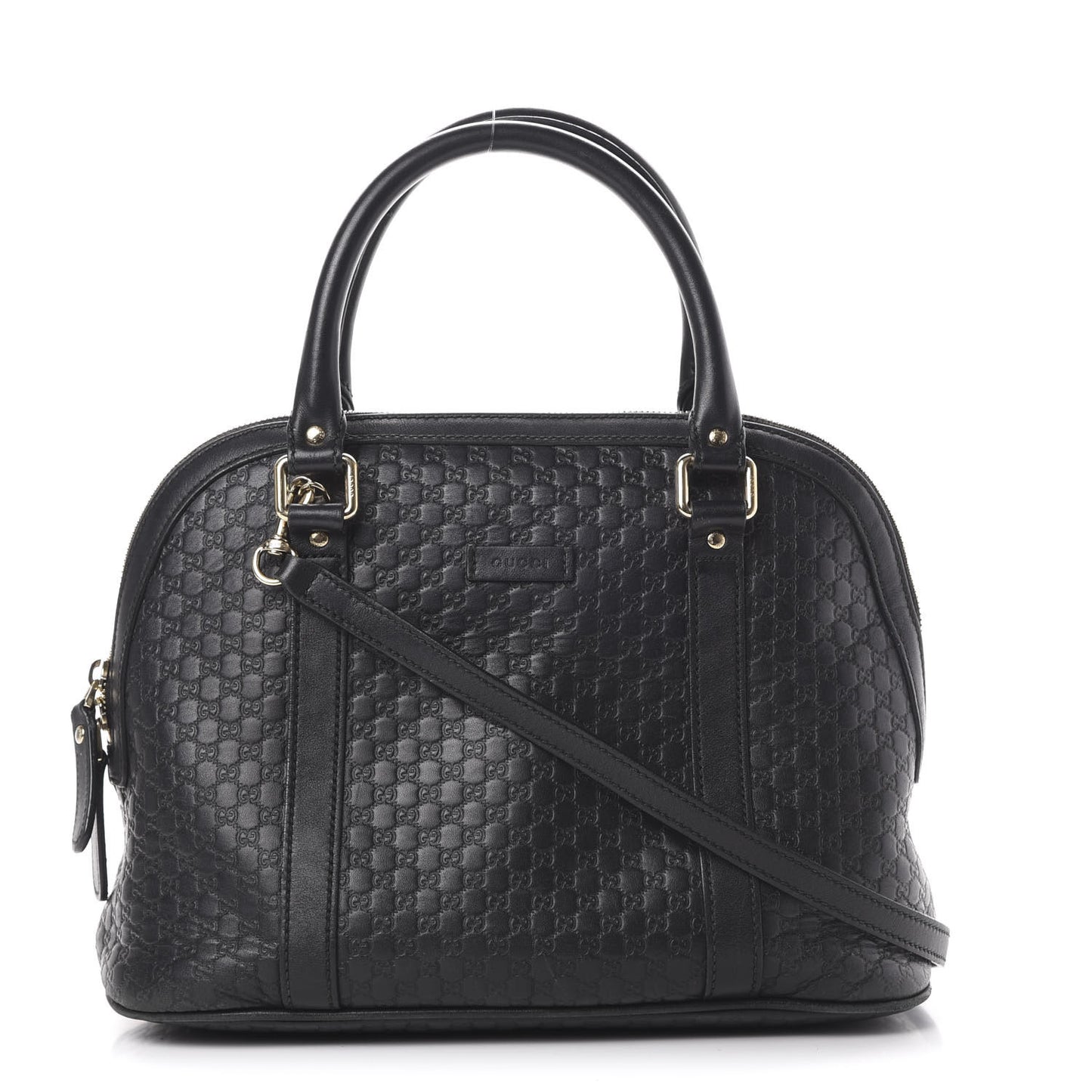 Microguccissima Medium Dome Bag Black